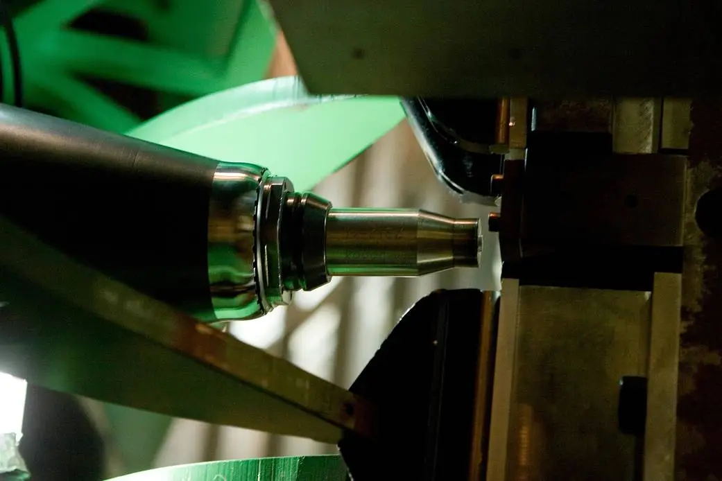 NASA friction stir welding equipment fabricating external tank barrel sections